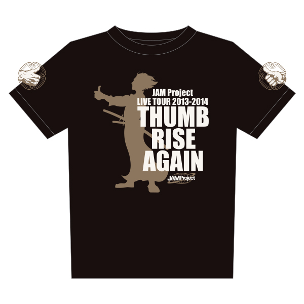 THUMB RISE AGAIN Tシャツ/黒 | JAM Project（Lantis MANAGEMENT） | A-on STORE