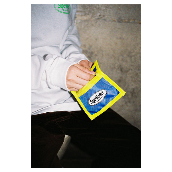 Mini flat pouch［Yellow×Blue］