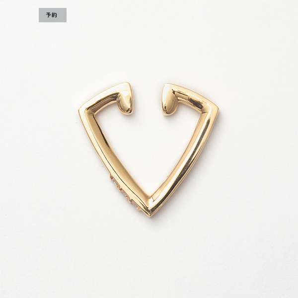 Three Dots Diamond Triangle Ear Cuff /スリードットダイヤ トライアングルイヤーカフ