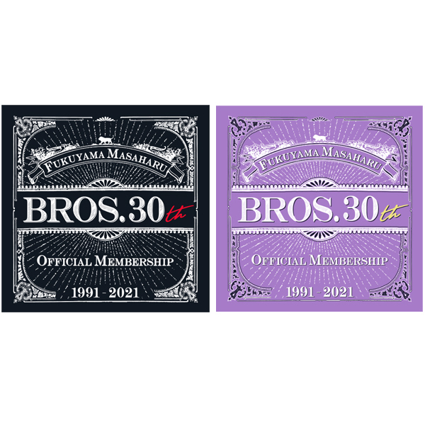 【通常販売】「BROS.30th」バンダナ2枚セット【Black & Purple】