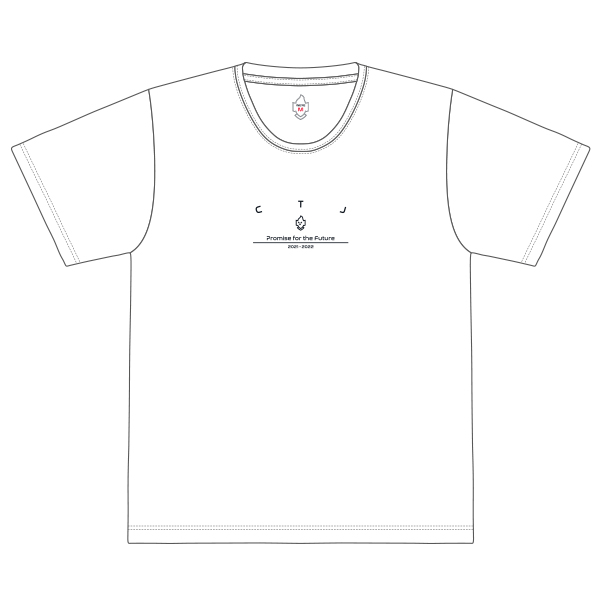 WBT2021-2022×地底人ラジオ ONE CHITEIJIN Tシャツ【White】