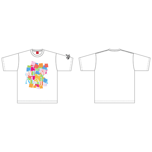 描かれた付箋に 貴方と私の想いを乗せてTシャツ ホワイト【Tシャツ ホワイト】