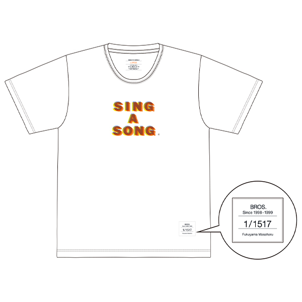 【通常販売】「SING A SONG」Tシャツ【White】