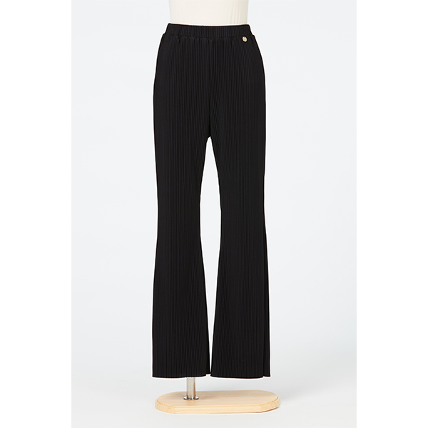 Pleats Pants (Lady's Flare) / Black