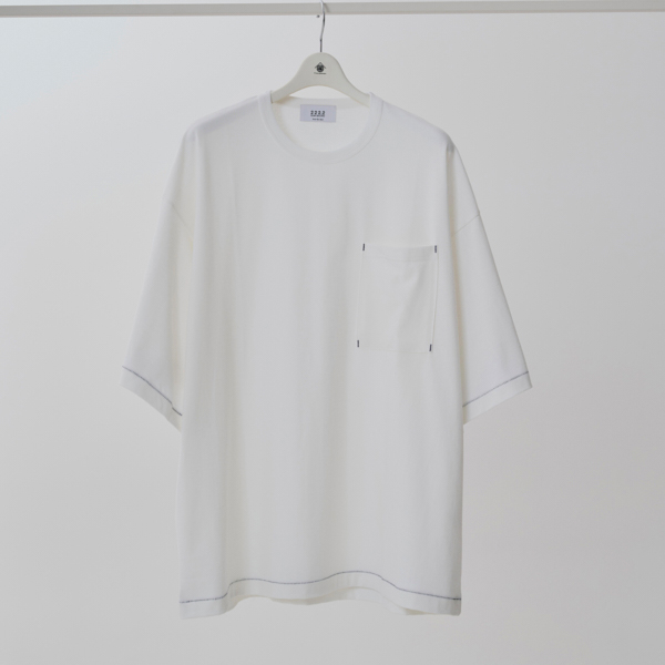 ワイドシルエットポケットTシャツ(WHITE) 