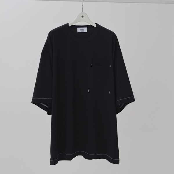 ワイドシルエットポケットTシャツ(BLACK)