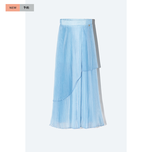 Sheer Pleats 2way Skirt Inspired by Moon / Blue