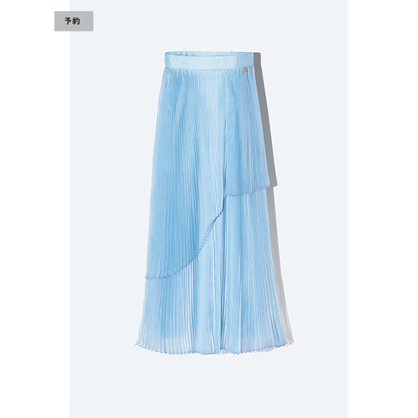 Sheer Pleats 2way Skirt Inspired by Moon / Blue