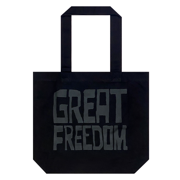 【通常販売】「GREAT FREEDOM」トートバッグ【Black】