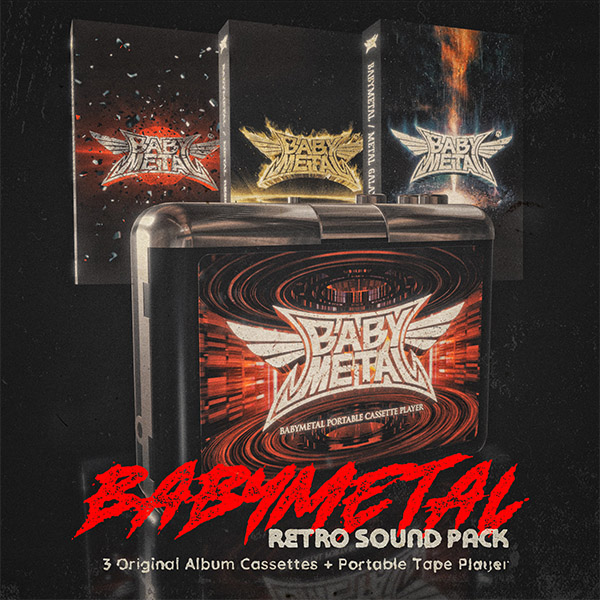 BABYMETAL RETRO SOUND PACK: 3 Original Album Cassettes+Portable Tape Player